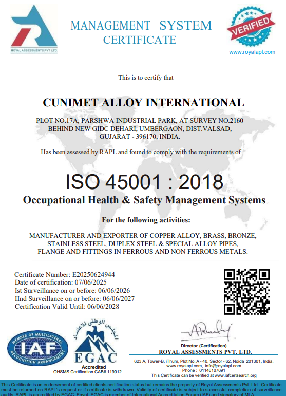 UDYAM Registration Certificate – Cunimet Alloy International 