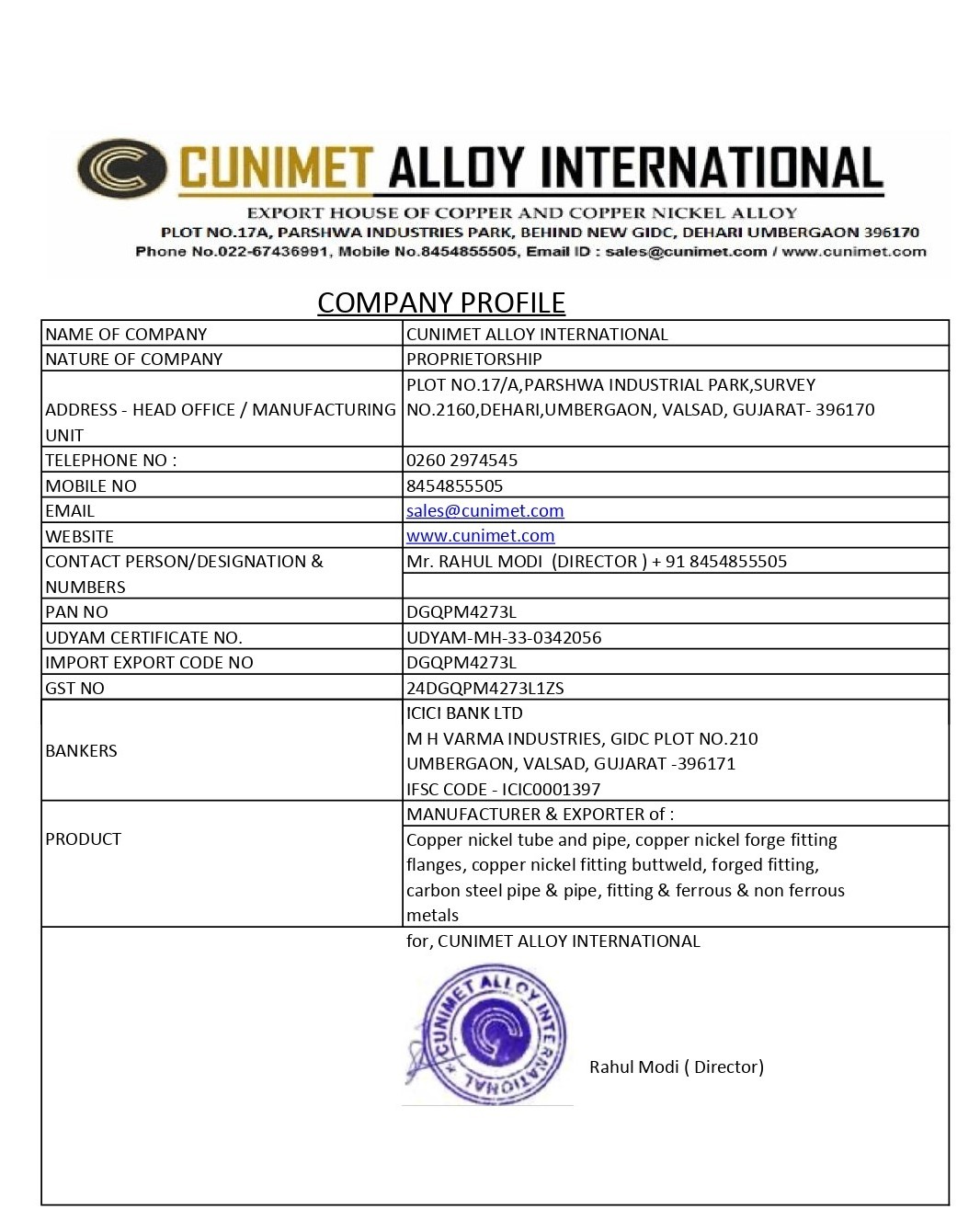 ISO 9001 Certificate